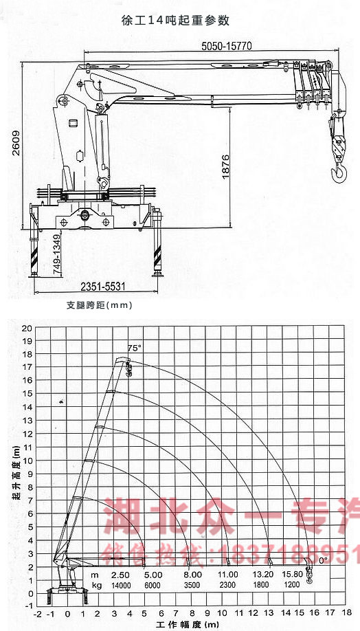 东风特商12吨随车吊起重参数图